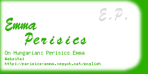 emma perisics business card
